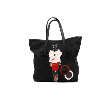 PRADA Open Tote Tessuto with Applique - Prada